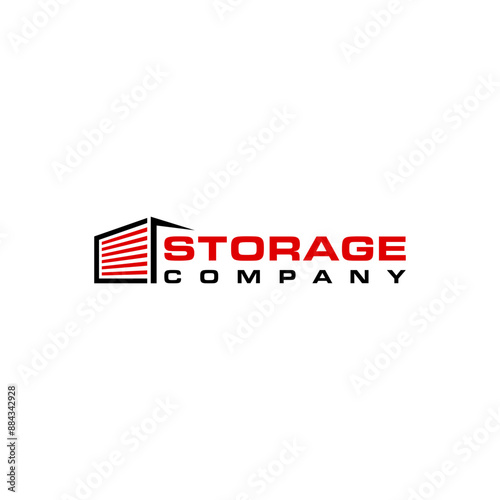 Illustration vector graphic of self storage company logo design template
