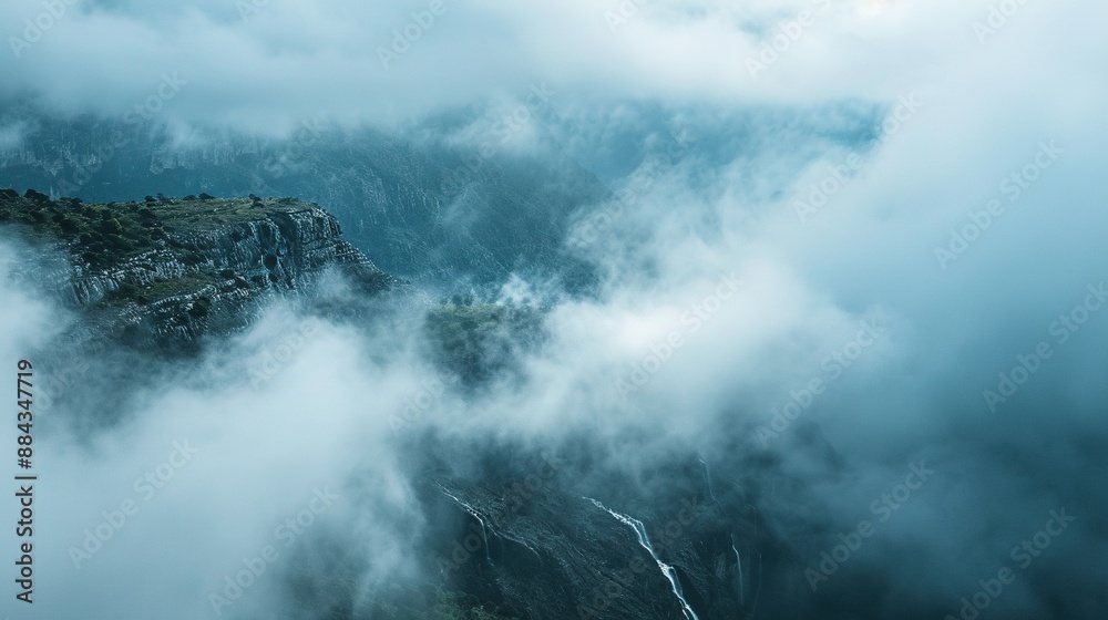 Mountains in the clouds