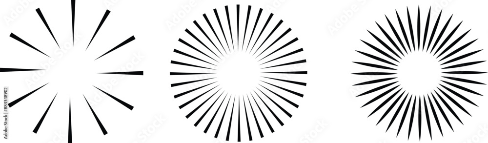 Obraz premium Sunburst element, Rays, beam set. Retro sunburst design eps 10.