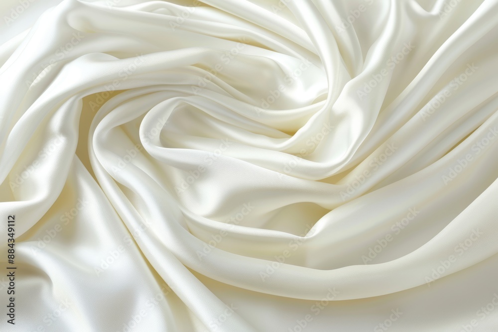Elegant Abstract Textile Background Smooth Ivory Silk Fabric With Waves Creates Luxurious Pattern Elegant Abstract Textile Background Smooth Ivory Silk Fabric With Waves Creates Luxurious Pattern