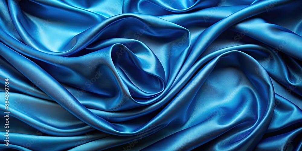 Obraz premium Blue silk background with elegant and luxurious texture, silk, blue, background, elegant, luxurious, texture, fabric, smooth