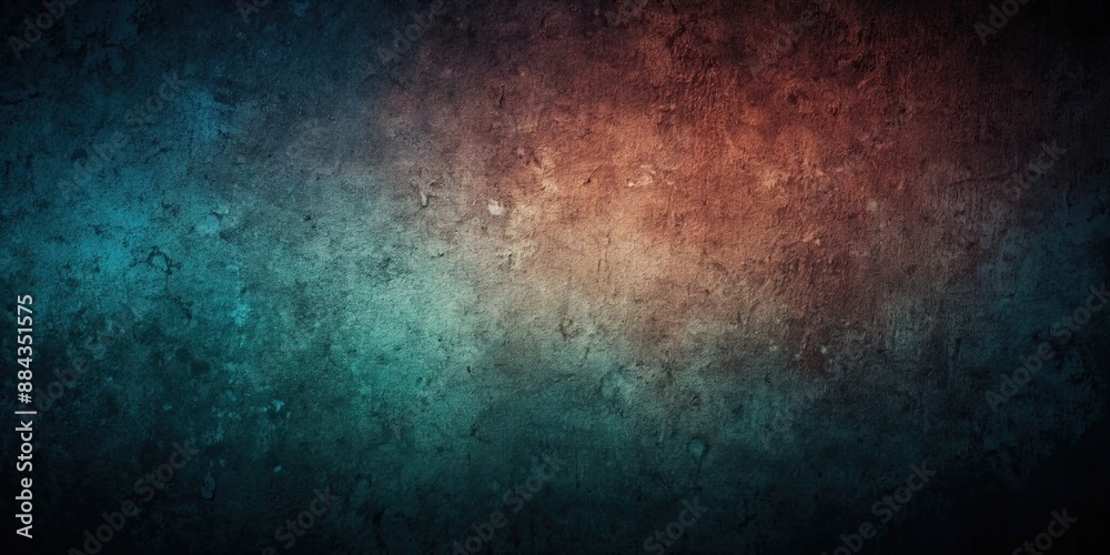 Obraz premium Exploring dark minimalist noise grainy texture with grungy rough gradient colors, dark green, abstract, retro, background