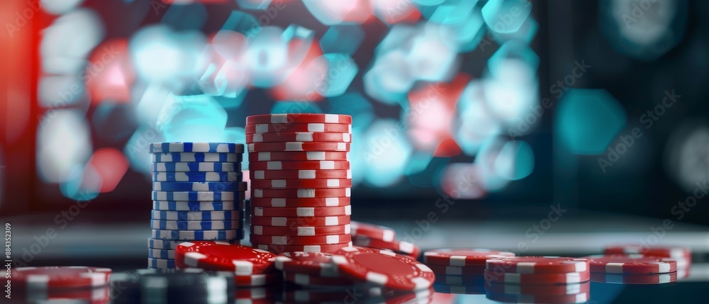 Digital billboard for an online casino, showcasing live poker games and betting options, designed to attract gaming enthusiasts with its vibrant entertainment appeal Digital billboard for an online casino, showcasing live poker games and betting options, designed to attract gaming enthusiasts with its vibrant entertainment appeal
