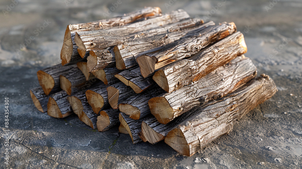 Woodpile. Preparing for winter. Neatly stacked firewood. Creating cozy atmosphere. Woodpile. Preparing for winter. Neatly stacked firewood. Creating cozy atmosphere.