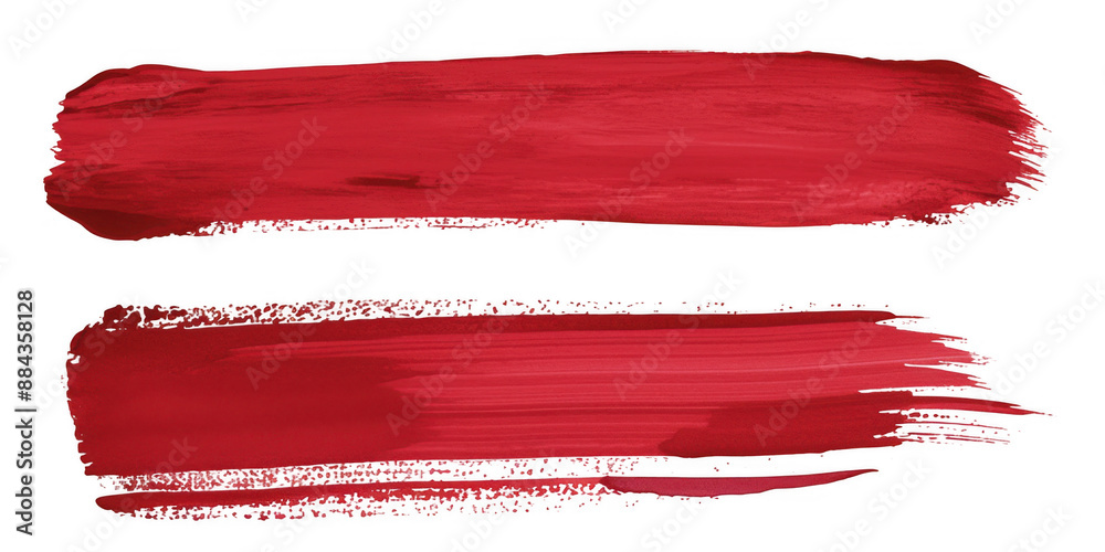 Bold Red Paint Strokes
