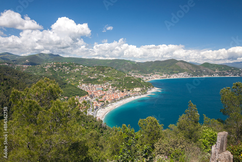 Aerial view on Noli, Liguria, Italy