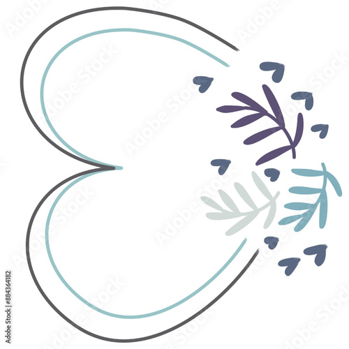 Elements illustration stamp decoration plant flower