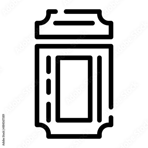  ticket truncated cutline icon