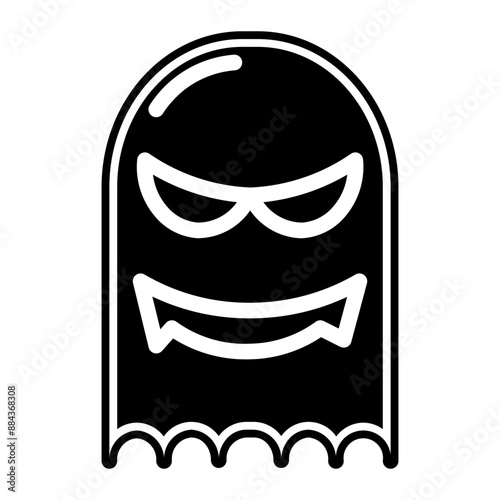 horror show genre glyph icon