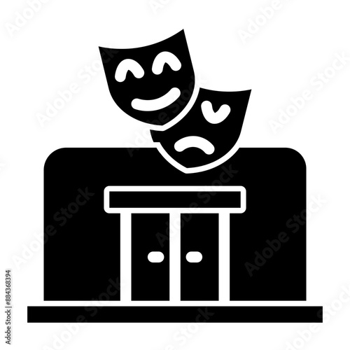 theater building glyph icon