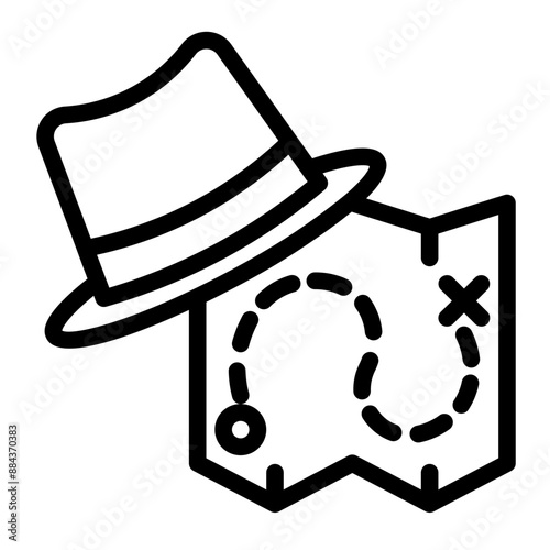 adventure show genre line icon