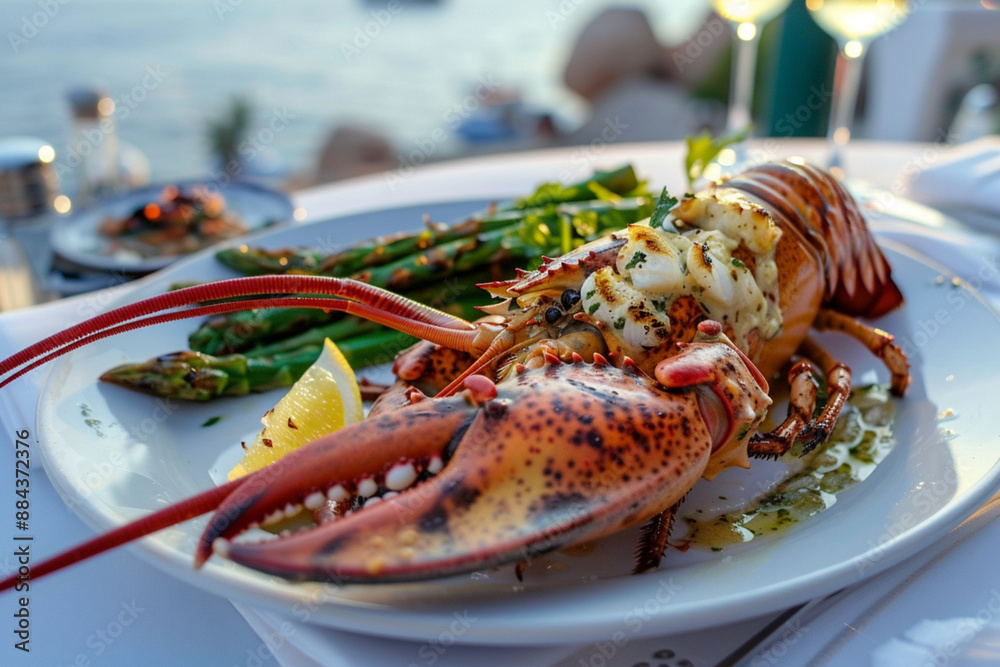 boiled lobster boiled lobster