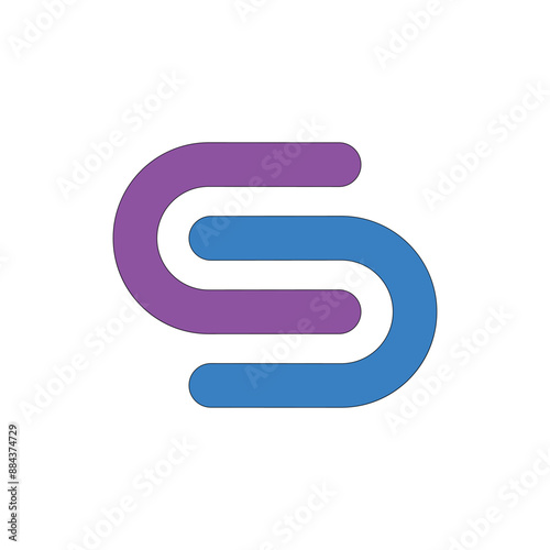 Art & Illustration Letter CS logo monograph for initials template