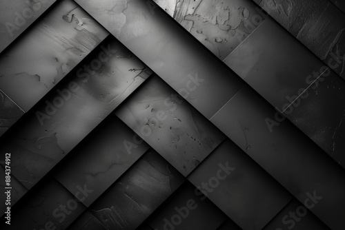 3D Overlapping Black Panels Background
