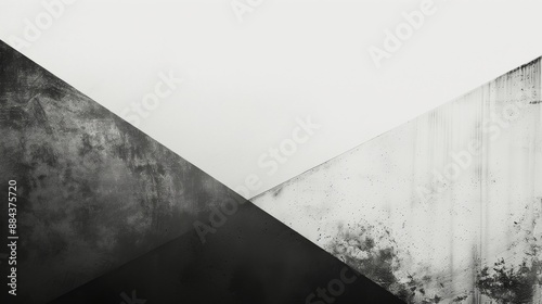 Grunge Geometric Pattern Black White Background