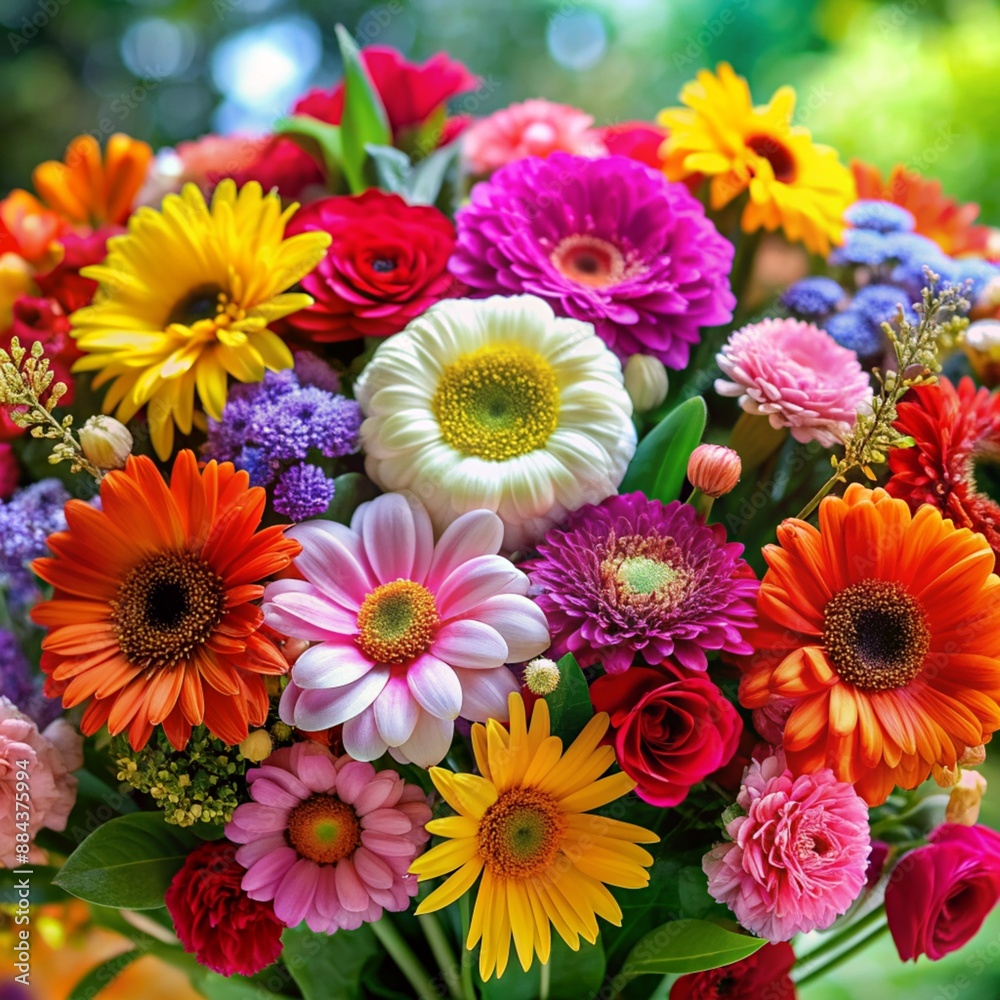 Freshness and beauty in nature a vibrant flower Freshness and beauty in nature a vibrant flower
