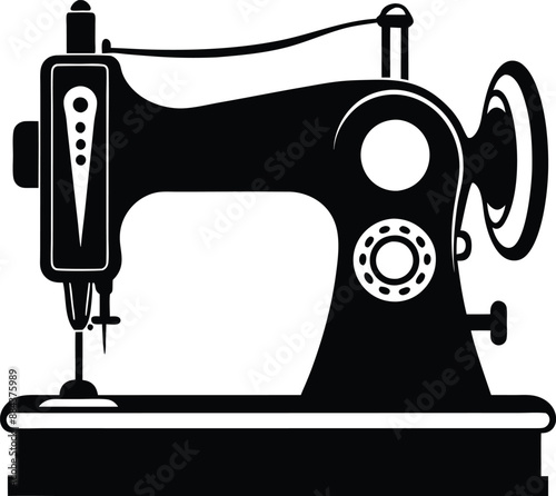 sewing machine illustration.sewing, fabric, machine, fashion, needle, craft, textile, industry, clothing,machinery, manufacture,