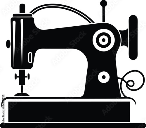 sewing machine illustration.sewing, fabric, machine, fashion, needle, craft, textile, industry, clothing,machinery, manufacture,