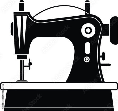 sewing machine illustration.sewing, fabric, machine, fashion, needle, craft, textile, industry, clothing,machinery, manufacture,