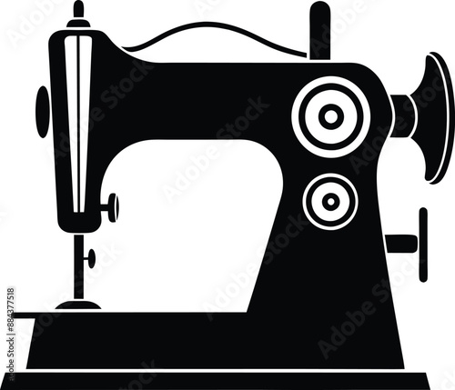 sewing machine illustration.sewing, fabric, machine, fashion, needle, craft, textile, industry, clothing,machinery, manufacture,