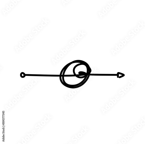 Tangled path arrow, Complex way illustration