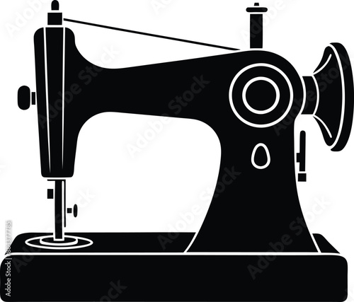 sewing machine illustration.sewing, fabric, machine, fashion, needle, craft, textile, industry, clothing,machinery, manufacture,