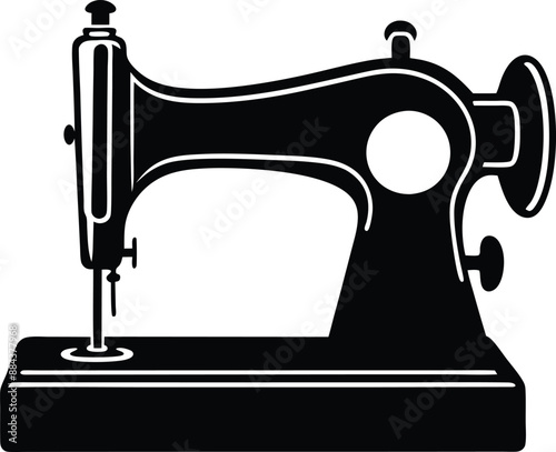 sewing machine illustration.sewing, fabric, machine, fashion, needle, craft, textile, industry, clothing,machinery, manufacture,