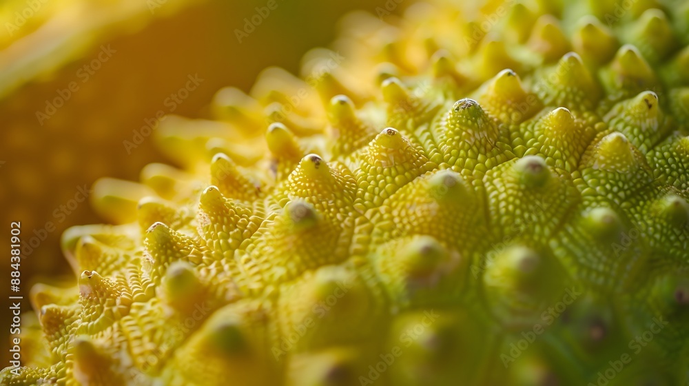 Natural fresh jackfruits fruit texture background. details pattern of ripe green yellow jackfruit peel with rough thorn skin surface with sunlight for fruit background, close up,selective focus. Natural fresh jackfruits fruit texture background. details pattern of ripe green yellow jackfruit peel with rough thorn skin surface with sunlight for fruit background, close up,selective focus.