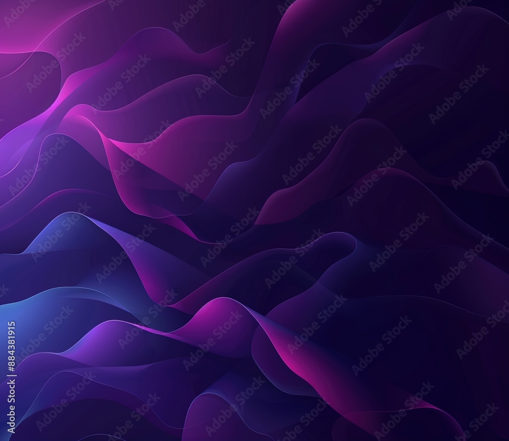 Fototapeta premium dark purple background glowing soft elements, vaporwave colors, gradient glowing effect