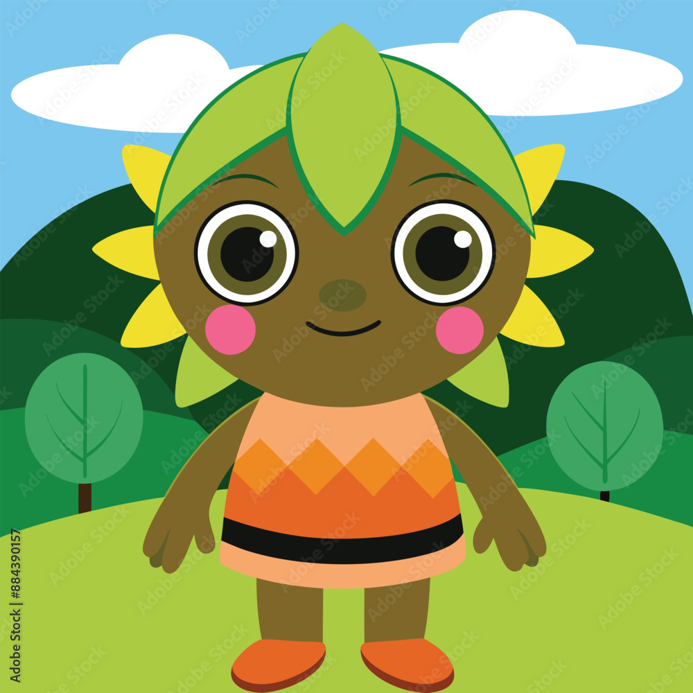 Naklejka premium different types of cartoon people / animals vector art illustration 