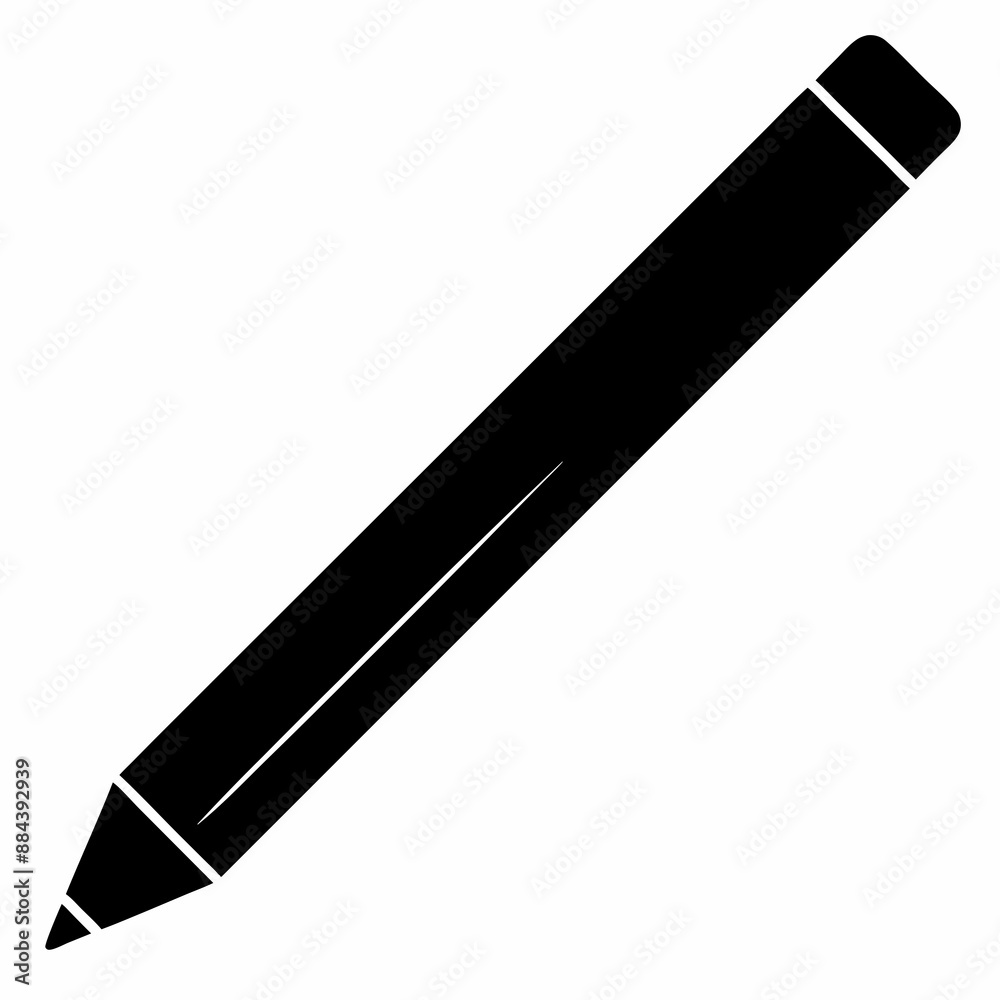 pencil Black silhouette pencil Black silhouette