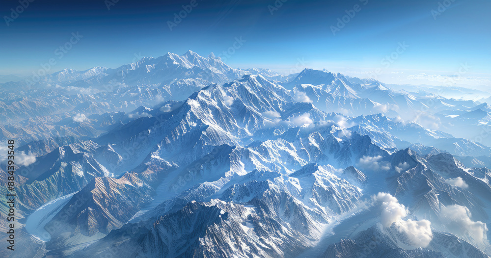Fototapeta premium High Altitude Exploration: Interactive Mountain Map