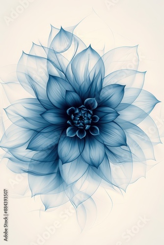 Abstract Blue Flower