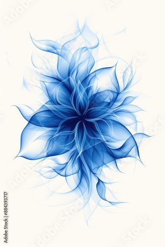 Abstract Blue Flower