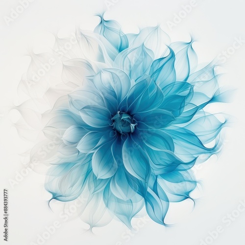 Abstract Blue Flower