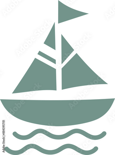 Sailboat Graphic Illustration 