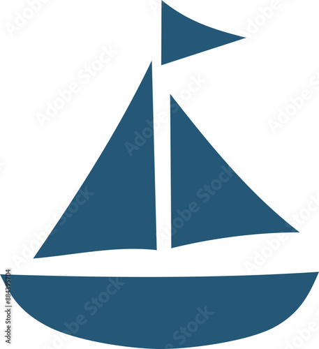 Sailboat Graphic Illustration 