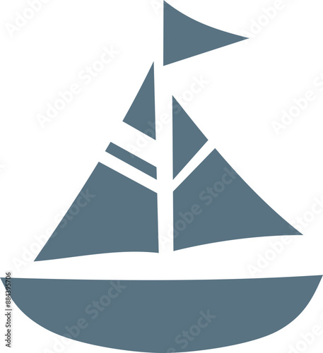 Sailboat Graphic Illustration 