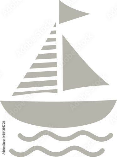 Sailboat Graphic Illustration 