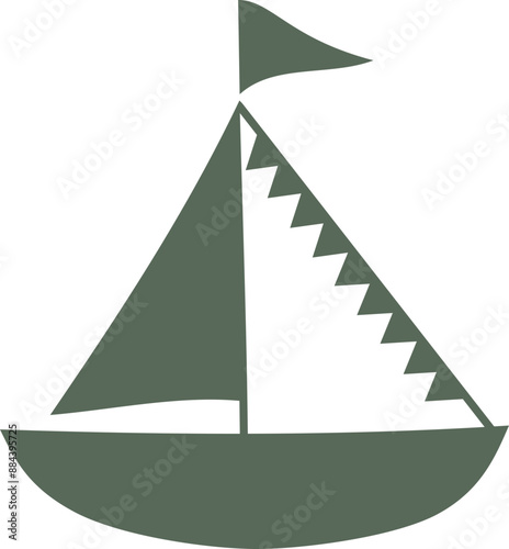 Sailboat Graphic Illustration 