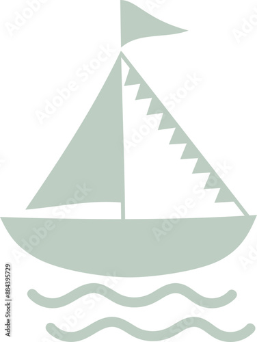 Sailboat Graphic Illustration 