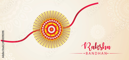 Happy Raksha Bandha Big Rakhi Vector poster