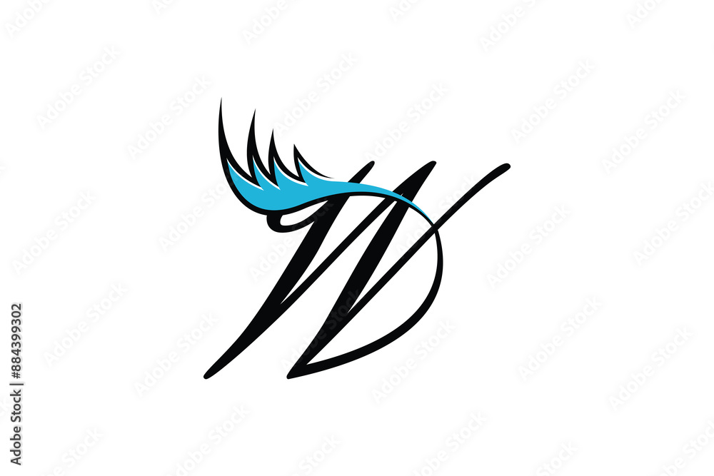 letter w design with a beautiful combination of eyelashes letter w design with a beautiful combination of eyelashes