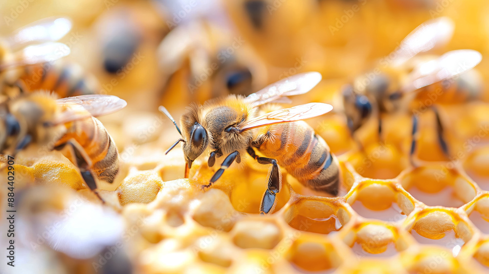 Honeycomb and Bees