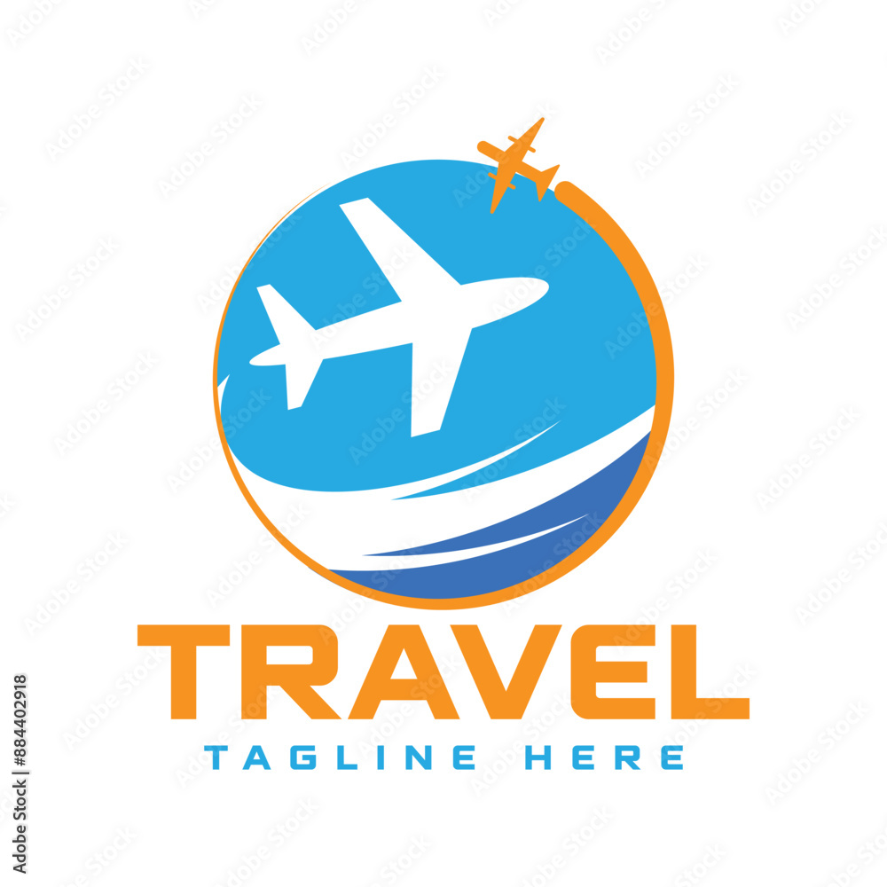 agency travel check business logo