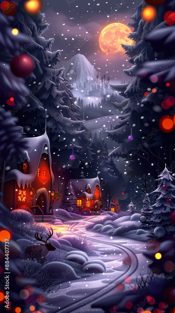 Fototapeta premium Emerald Holiday Background