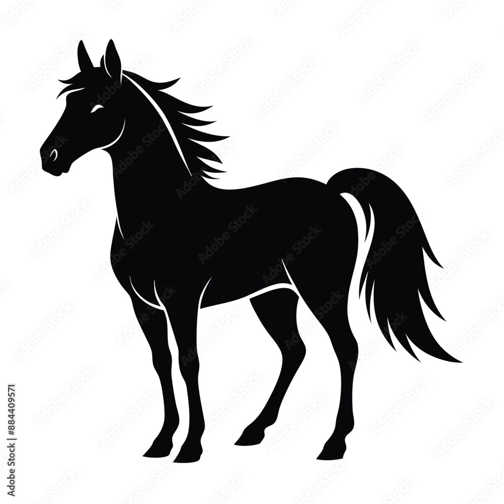 Horse Silhouette Vector Illustration
Horse Silhouette Vector Illustration