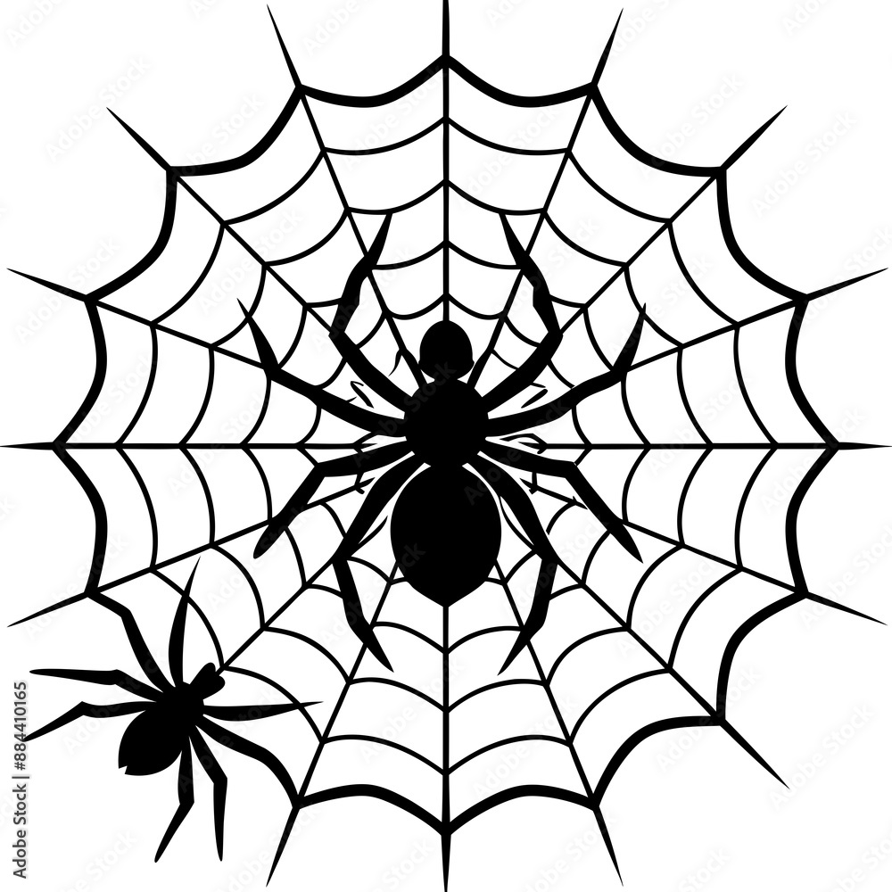 Fototapeta premium spider, web, halloween, insect, vector, illustration