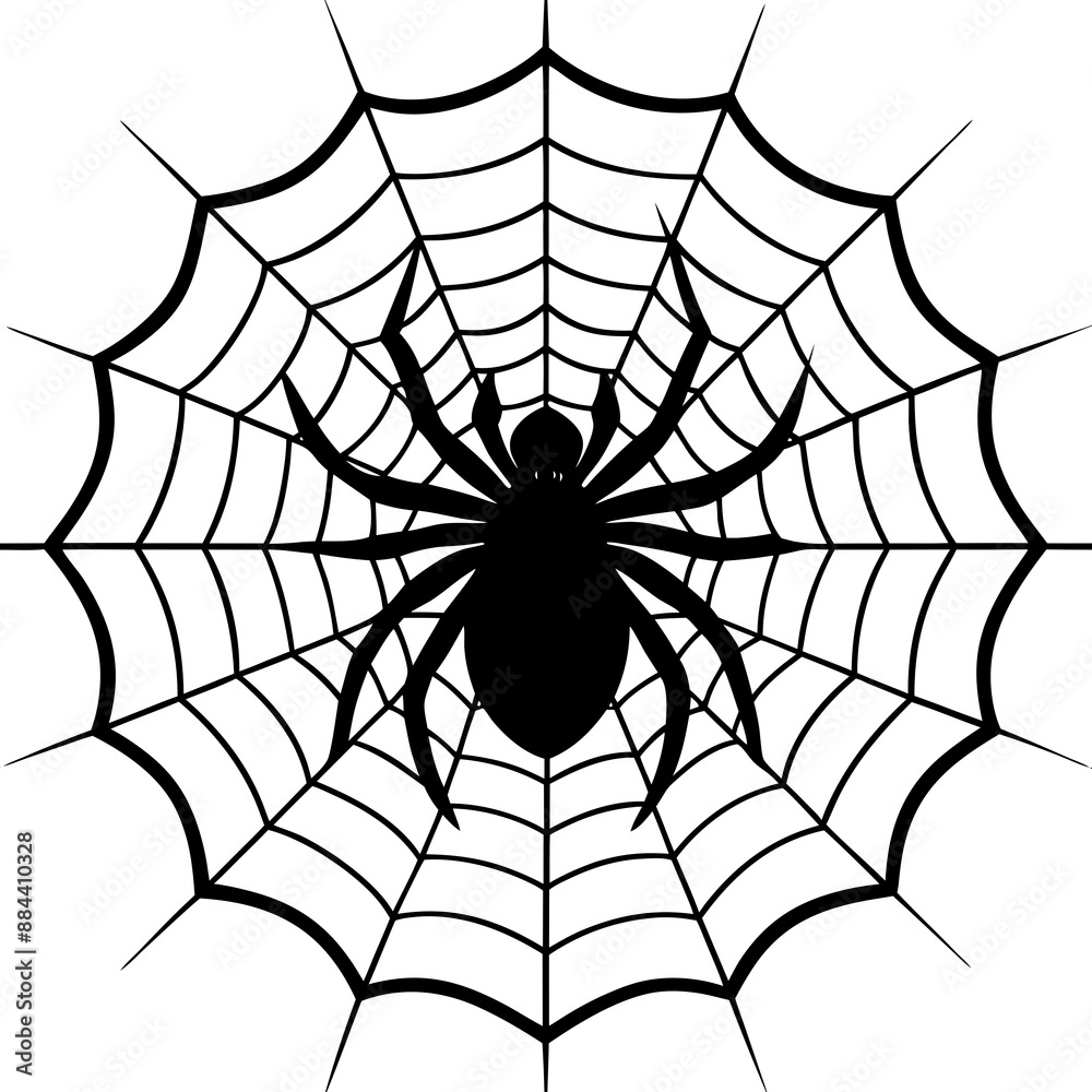 Fototapeta premium spider, web, halloween, insect, vector, illustration