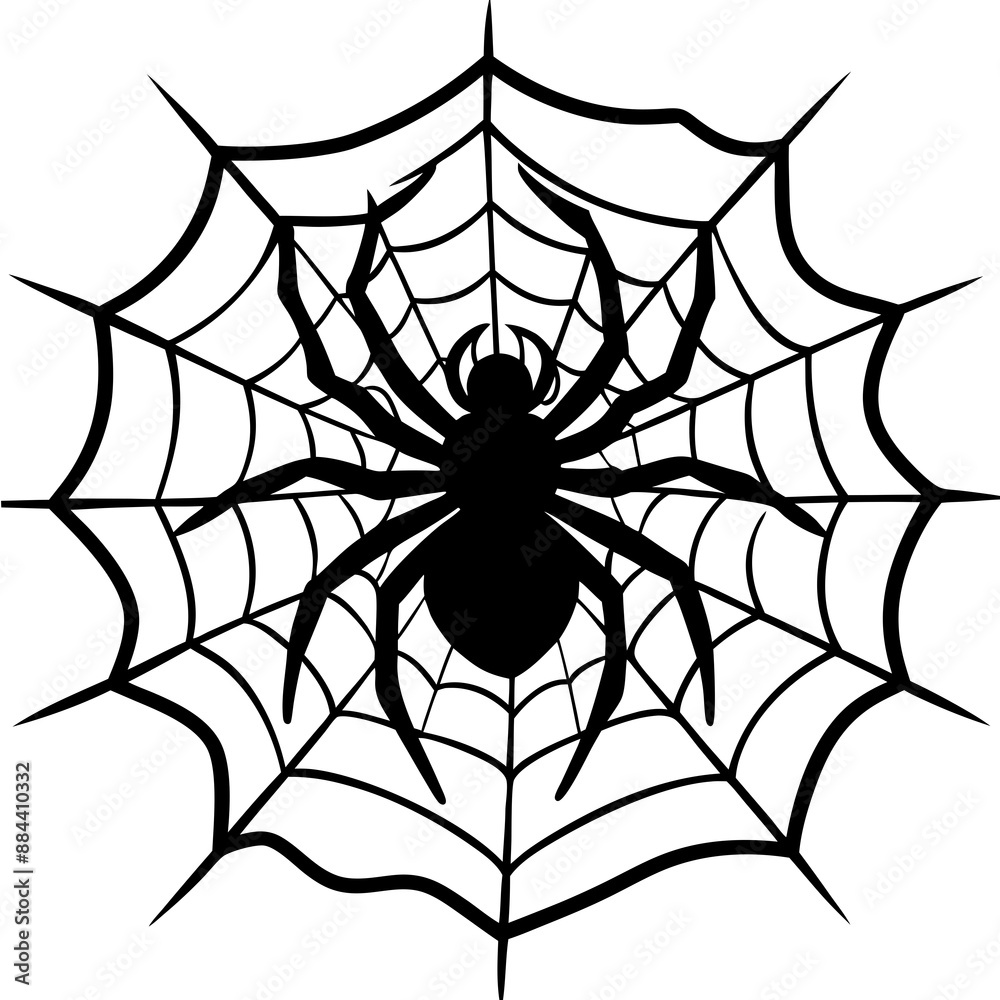 Fototapeta premium spider, web, halloween, insect, vector, illustration